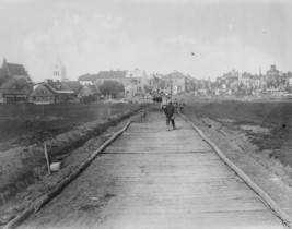 Plank road built by engineers for German troops 1914 World War I 8x10 Photo - $8.81