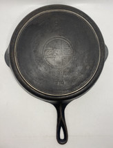 Antique Griswold 9 710 Slant Logo Cast Iron Skillet Pan w/ Heat Ring Erie - £275.42 GBP