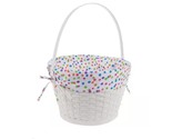 Multi-Color Polka Dot Bamboo Easter Basket/Decorative - £70.76 GBP