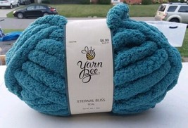 Yarn Bee Eternal Bliss Teal Yarn 8 oz 28 Yards 7 Jumbo Chunky 1 Skein - £10.78 GBP