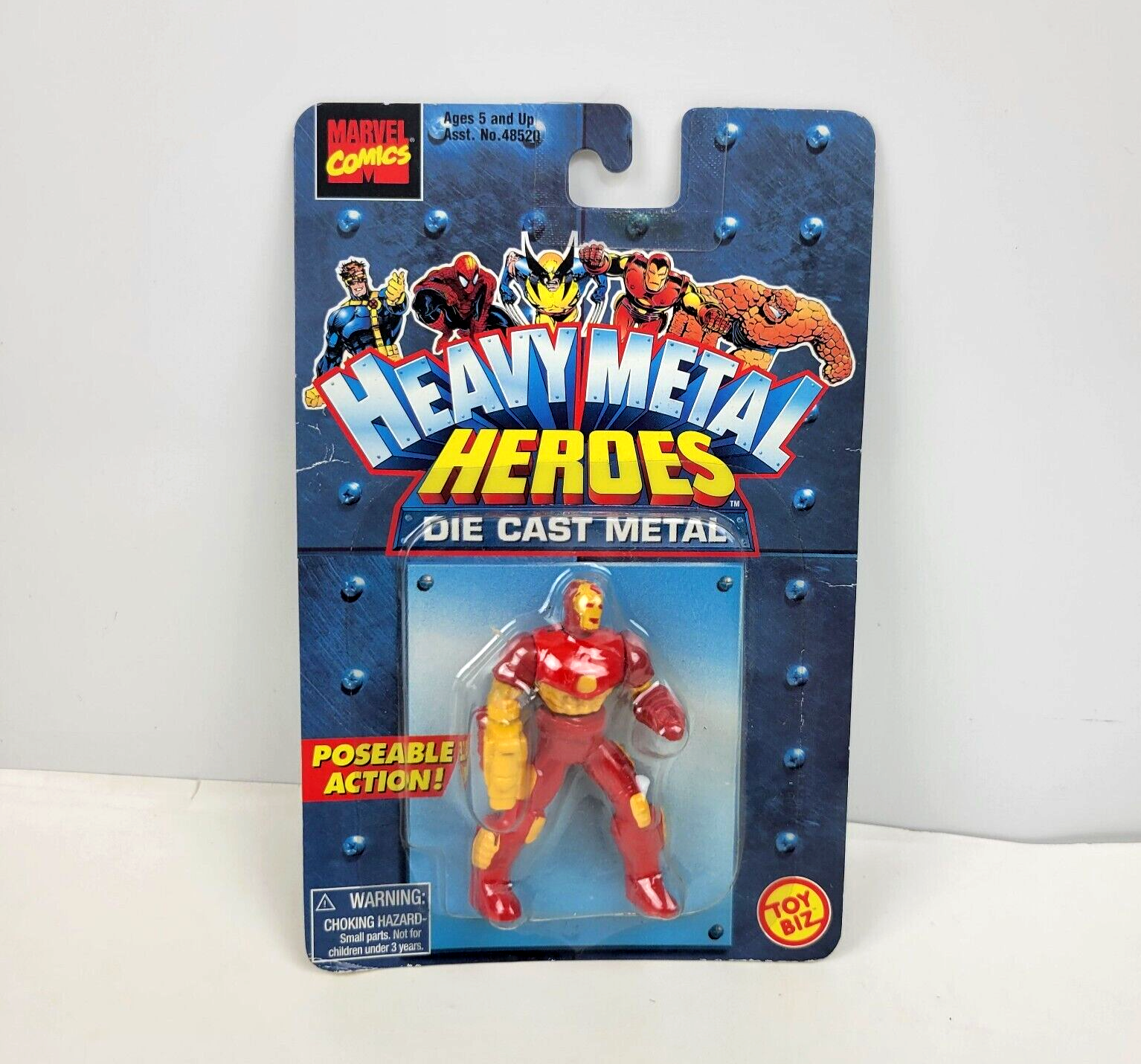 Iron Man Heavy Metal Heroes Die Cast Metal Marvel Toy Biz 1997 NEW Sealed - $10.96
