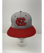 Vintage North Carolina Tar Heels Fitted Size XS-SM Cap Red/grey - $27.71 CAD