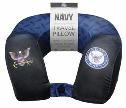 JWM Memory Foam Travel Neck Pillow - Navy - £23.49 GBP