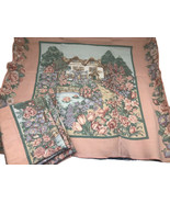 Vintage English House Estate Fabric Cloth Napkins Set Lot 4 Romantic Pink - $27.83