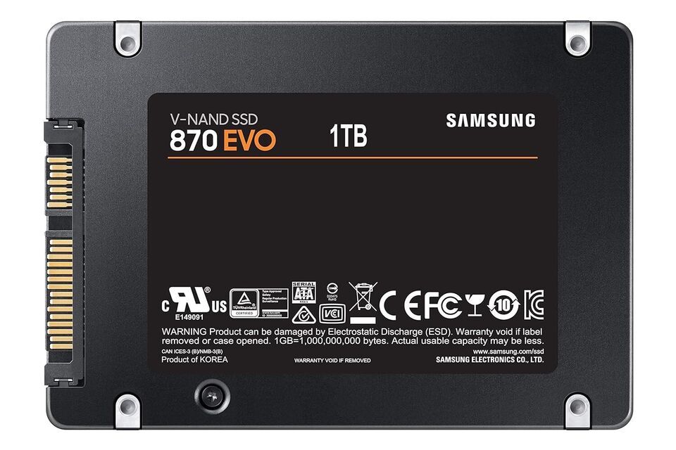 Samsung 870 EVO 1TB SATA 6.35 cm (2.5") Internal Solid State Drive (SSD
