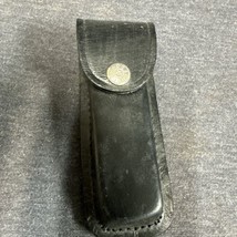 Vintage Rite Edge Black Leather Folding Knife Case/Holder Sheath for Belt - £5.92 GBP