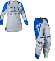 2024 Fly Racing F-16 Arctic Grey Blue Dirt Bike Adult Womens MX Motocross Gear - £94.28 GBP
