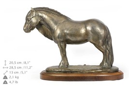 Fell ponny (mare), horse wooden base statue, limited edition, ArtDog - $203.00