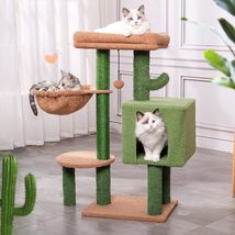 MeowSir Cactus Cat Tree 34 Inches Cute Cat Tower - £23.72 GBP