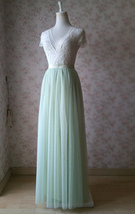 LIGHT GREEN Full Tulle Skirt Bridesmaid Custom Plus Size Tulle Skirts image 2