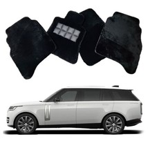 Black Genuine Sheepskin Floor Mats fits 2022 - 2024 Range Rover LWB - $1,395.00