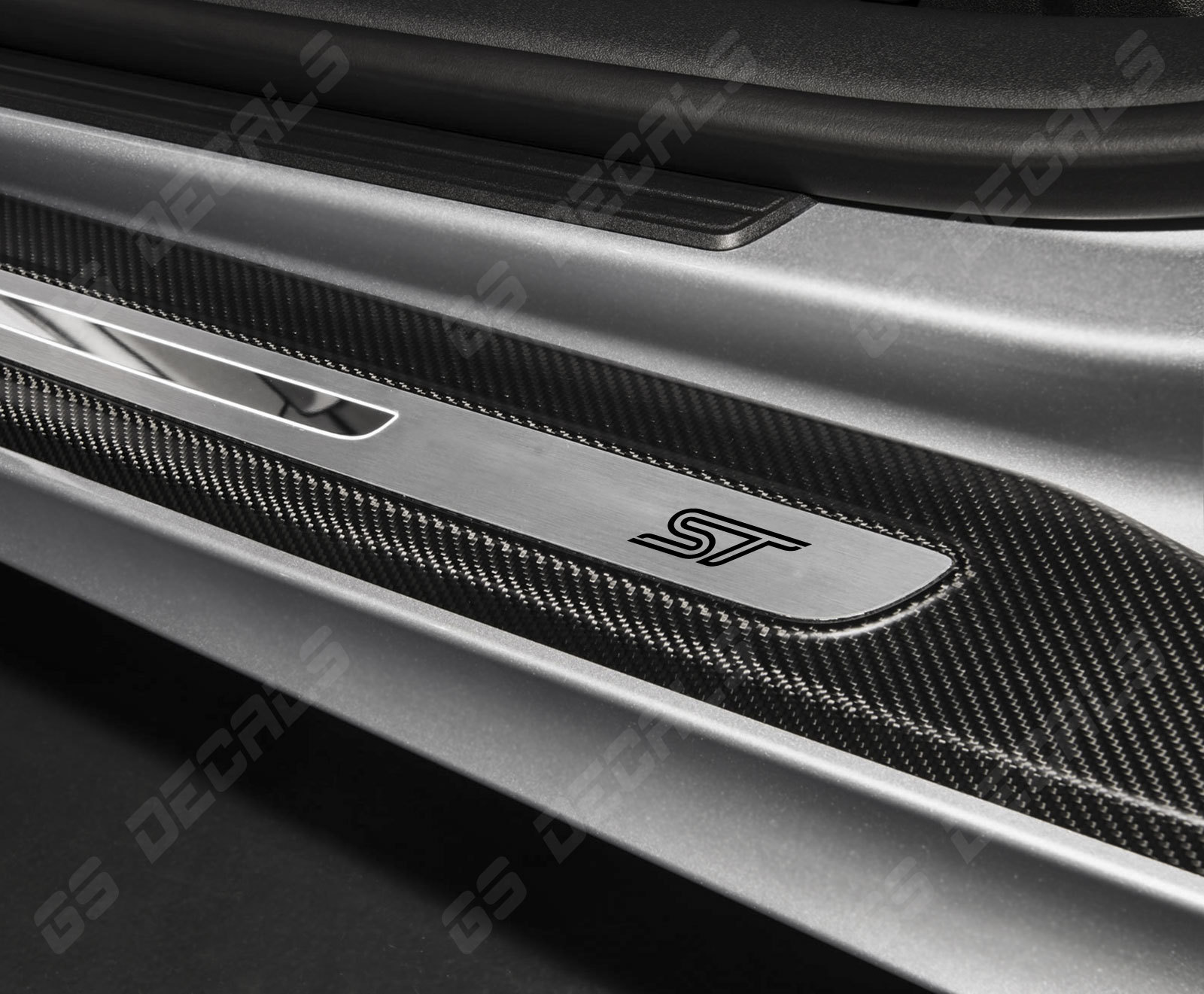 Ford ST Outline Logo Door Sill Decals Stickers Premium Quality 5 Colors Focus