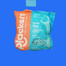 Plackers Twin Line Dental Floss Picks Cool Mint Dual-Line Tuffloss 300 Ct - $9.99