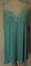 Apt 9 Chemise with lace trim Size XXL Aqua (Light blue) adjustable straps - $18.76