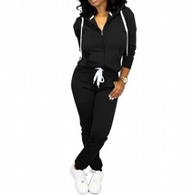 Track Suits For Women Set - Long Sleeve Casual Pullover Hoodie Solid Color Sport - £55.86 GBP