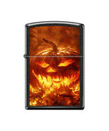 Zippo Lighter - Scary Jack O Lantern Black Crackle #3 - 856262 - £26.15 GBP