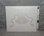 Vintage 90s Hallmark White/Ivory Wedding Guest Book, Bell Design - £6.06 GBP