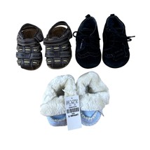 Baby Infant Newborn Boy Mixed Shoe Lot Sandals Black Dress Shoes Slipper... - $9.89