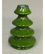 Crate and Barrel Green Ceramic Christmas Tree Taper Candle Holder - £7.39 GBP