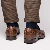 Genuine caiman crocodile Shoes Trento Brown image 8