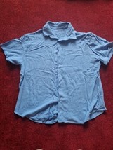 Mens Smart Casual Blue Large Short Sleeved Shirt - £8.03 GBP