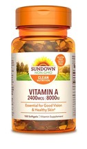 Sundown Naturals Vitamin A 8000 IU, Softgels  100 Count Immune System Su... - $39.59