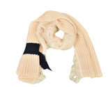 JW ANDERSON Womens Scarf Chunky Solid Soft Ivory Size 19&#39;&#39; X 76&#39;&#39; AC03515 - $339.49