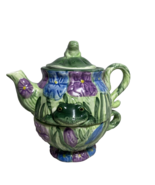 Jeanette Adams Silvestri Frog Stacking Teapot and Cup  Tea-for-one - £27.90 GBP