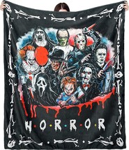 Halloween Throw Blanket For Watching Horror Movies Scary Movie Fuzzy, 50&quot; X 60&quot; - £35.80 GBP