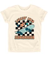 FAYALEQ Rollin Into Kindergarten Shirt Beige Kids Tee -  Size 5-6 - $89.95 MXN