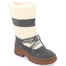 Journee Collection Women Cozy Winter Boots Galina Size US 7.5M Charcoal Grey - £26.44 GBP