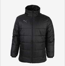 Puma TeamLiga Padded Jacket Men&#39;s  Jacket Coat Warm Sports Black NWT 657... - £71.43 GBP