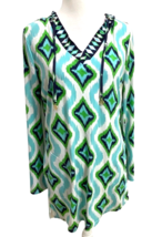 Macbeth Collection by Margaret Jospehs Cover-up Size M Geometric Pattern Hooded - £10.73 GBP