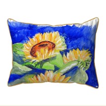 Betsy Drake Gold Rising Sunflower Large Pillow 16x20 - £46.59 GBP
