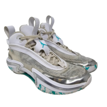 Nike Air Jordan XXXVI 36 GS Size 6Y Guo Ailun Jade Green Silver Shoes - $78.34