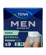 TENA Men Active Fit Incontinence Pants Normal Grey S/M x 36 - $70.50 CAD