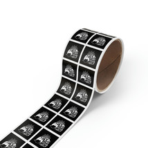 Glossy 1&quot;x1&quot; or 2&quot;x2&quot; Square Stickers 50, 100, 250 Count Water Resistant Vinyl L - £68.33 GBP+