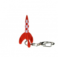 Tintin Lunar rocket plastic keyring New - $11.99