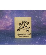HOPPY FOR YOU!  Frog, Wood Mounted Rubber Stamp, Stampin&#39; Up!   EUC! - $7.10 CAD