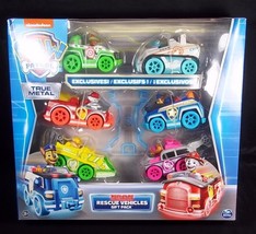 Paw Patrol NEON Rescue Vehicles 6 pc gift set NEW - £21.72 GBP