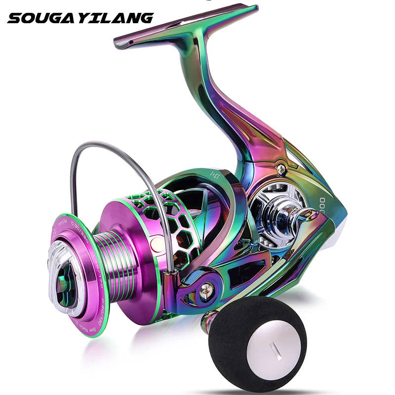 Sougayilang Colorful Fishing Reel Aluminum Spool Ultra Smooth Light Weight Spinn - $44.44