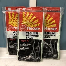 9 Hoover Vacuum 3 x 3 Bags Type A 1978 Sealed Made In USA Top Fits A Few... - £17.04 GBP