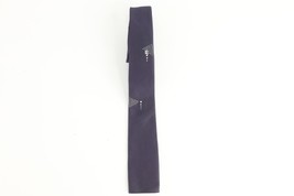 Vintage 50s Rockabilly Geometric Arnel Knit Square Neck Tie Suit Tie Blu... - £27.33 GBP