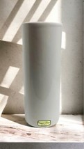 Haeger Floral USA Flower Vase Mid Century MCM White 9”Cylindrical Vtg Ceramic - £35.92 GBP