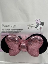 The Creme Shop Disney Minnie Mouse Pink Sequin Plushie Spa Limited Edit Headband - £12.73 GBP