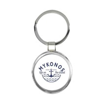 Mykonos Life on the Strand : Gift Keychain Beach Travel Souvenir Greece - £6.38 GBP