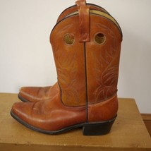 Vintage ACME Reddish Brown Leather Pull-Up Western Cowboy Boots 9.5D 43 USA - £62.77 GBP