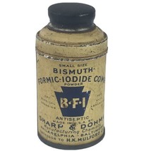 BFI Tin Mulford Sharp Dohme Antiseptic Medicine Pharmaceutical VTG Antiq... - £35.99 GBP