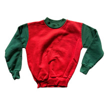 Childs Sweatshirt One Size (4T) 14x16” Red Green for Crafting Vintage Crew Neck - £10.06 GBP