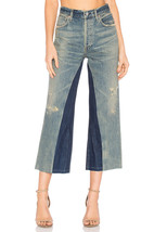 NWT CITIZENS OF HUMANITY CORA LIVINGSTON RELAXED UNDONE HEM CROP JEANS 29 - £67.93 GBP